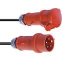 PSSO krachtstroom kabel CEE 16A 5x2.5 10m Rood