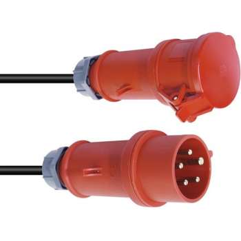 PSSO krachtstroom kabel CEE 16A 5x2.5 10m Rood