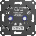 Ratio - LED duo dimmer - LED 5-100W - incl. afdekplaat