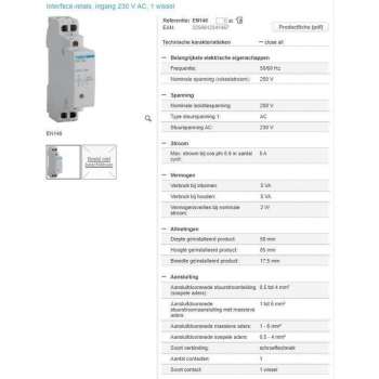 HAGER interface relais ls/zls - 1 m.