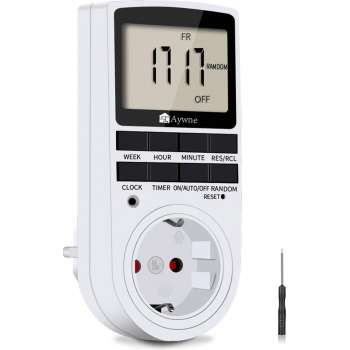 digitale timer met LCD-display, met meer dan 9 configureerbare schakelprogramma's