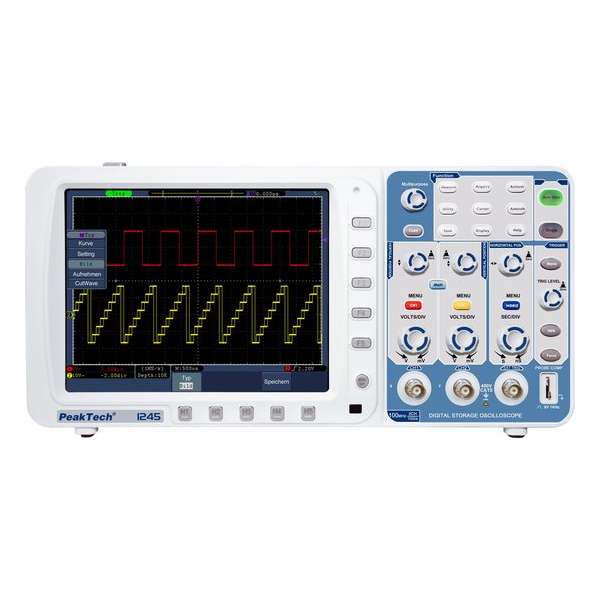 Peaktech 1245: 100 MHz / 2 CH, 1 GSa / s, digitale opslag-oscilloscoop