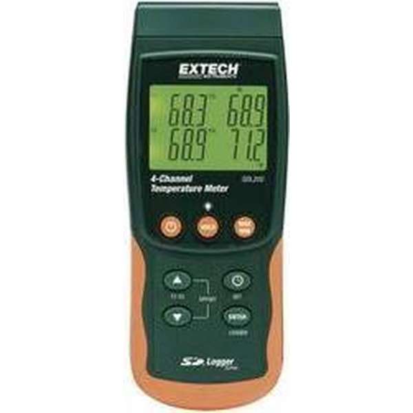 Extech Sdl200 Temperatuurmeter -199 Tot +1700 Â°C Sensortype K J T E R S Pt100 Datalogger-Functie