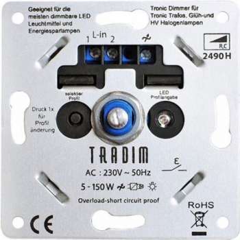 Tradim LED Dimmer 2490HP Fase-afsnijding 230VAC 150W