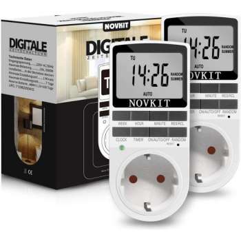 digitale timer met LCD-display, met meer dan 9 configureerbare schakelprogramma's