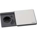 Schulte Stopcontact Evoline Square inbouw contactdoos met USB lader - Nederlands kleur Rvs-Look