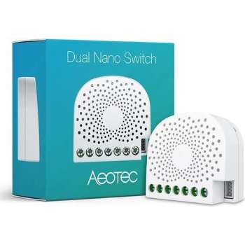 Aeotec Schakelaar Z-Wave Plus Inbouw Dual Nano Switch