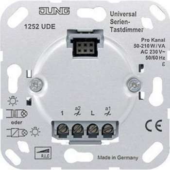 JUNG DIMMER SERIE VERKEERSWIT RAL9016 INCL-MONTAGESETBASIS 1252UDE