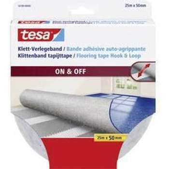 tesa Klittenband voor tapijt Om vast te plakken (l x b) 25 m x 50 mm Wit 1 stuk(s)