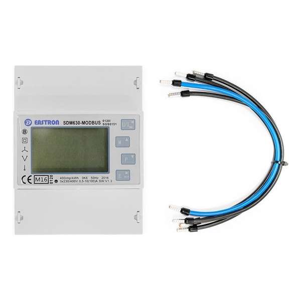 SDM630 Modbus V2 MID - 3 Fase kWh met Modbus (MID gekeurd) met Aansluit Kabelset