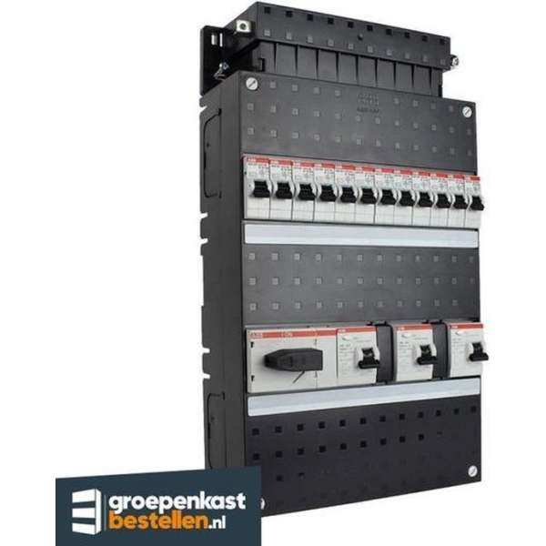 ABB groepenkast 3 fase met 12 groepen en afmetingen 330x220 mm