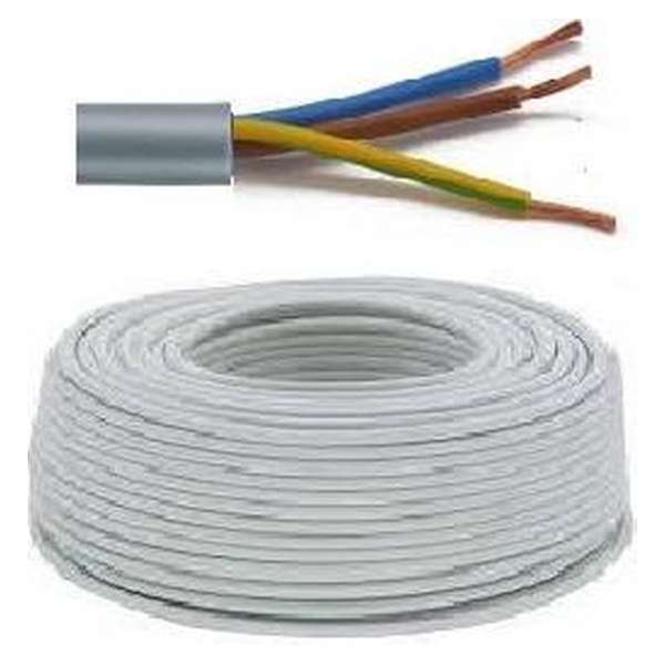 Flexibele VTMB 4G1,5 kabel (H05VV-F) - per meter of op rol - VTMB4G15GR - Grijs