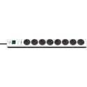 Brennenstuhl 1150610308 8AC outlet(s) 2m Zwart, Wit Overspanningsbeveiliging