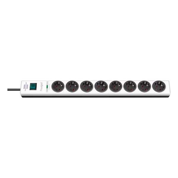 Brennenstuhl 1150610308 8AC outlet(s) 2m Zwart, Wit Overspanningsbeveiliging