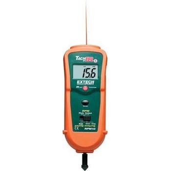 EXTECH RPM10: Foto/Contact Tachometer met ingebouwde InfraRed Thermometer