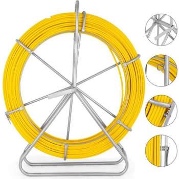 Dakta® Glasvezelkabel | 130M | Op Haspel | Draagbaar | Internetkabel | Voor professioneel gebruik