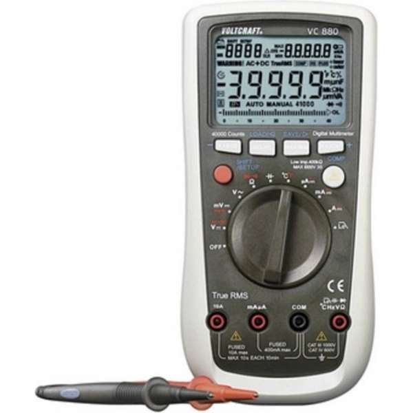 VOLTCRAFT VC880 Multimeter Digitaal Datalogger CAT III 1000 V, CAT IV 600 V Weergave (counts): 40000