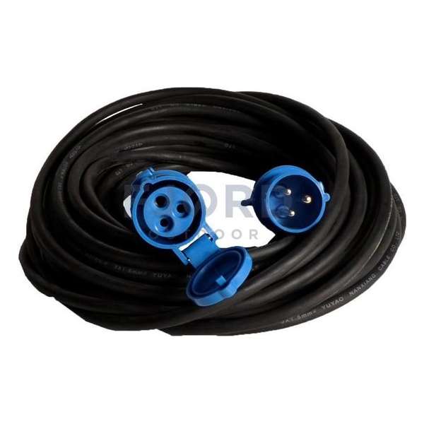 Vechline Verloopkabel PVC 3x1.5mm² CEE-CEE Contra 40m