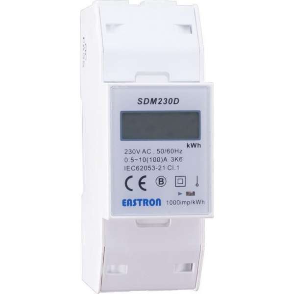 1 fase LCD modulaire kWh meter 100A