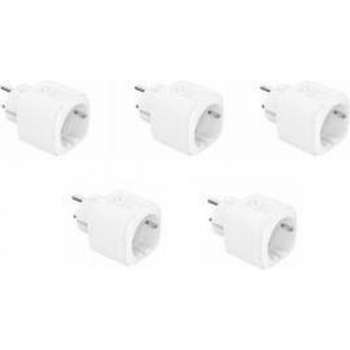 5-PACK SMART PLUG/ SLIMME STEKKER [SCHUKO, 16A, TUYA/ AMAZON ALEXA/GOOGLE ASSIST/IFTTT]