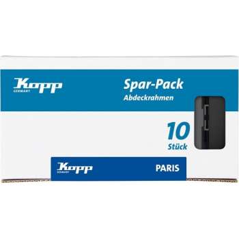 Kopp Paris Afdekraam - 1-voudig - Mat Zwart - 10 Stuks