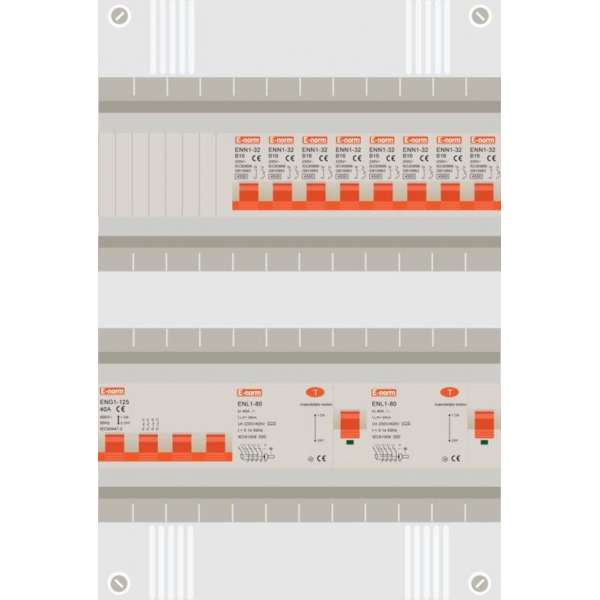 3 fase groepenkast met 8 licht groepen