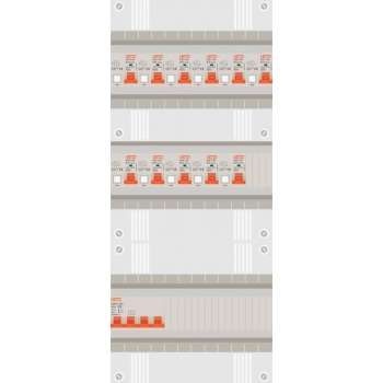 3 fase groepenkast met 11 aardlekautomaten