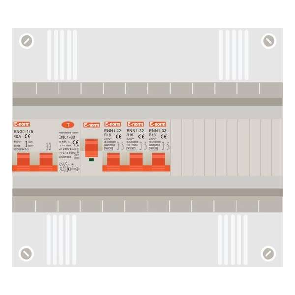 1 fase uitbreidingskast met 3 licht groepen