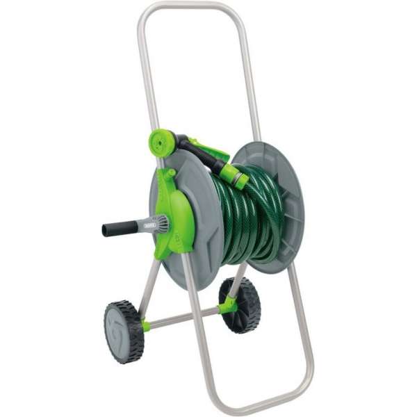 Draper Tools Tuinslangtrolley 15 m groen