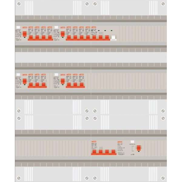 3 fase groepenkast met 14 licht groepen en 1 krachtgroep