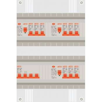 3 fase groepenkast met 9 licht groepen