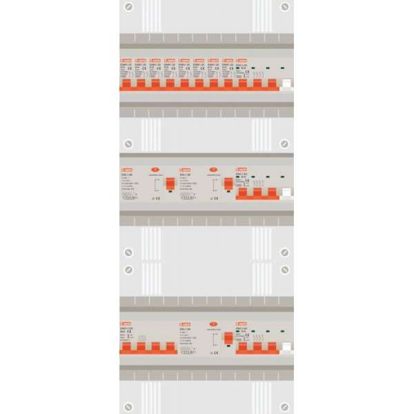 3 fase groepenkast met 8 licht groepen en 3 krachtgroepen