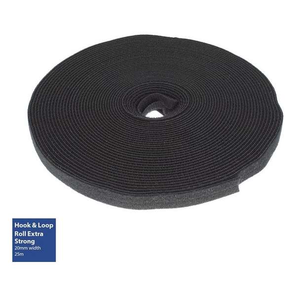 Klittenband rol extra sterk 20mm, Rol 25meter-ACT CT4043