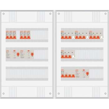 3 fase groepenkast met 6 licht groepen en 4 krachtgroepen