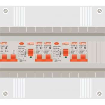 1 fase groepenkast met 4 licht groepen