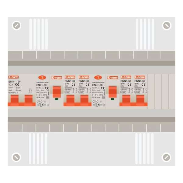 1 fase groepenkast met 4 licht groepen