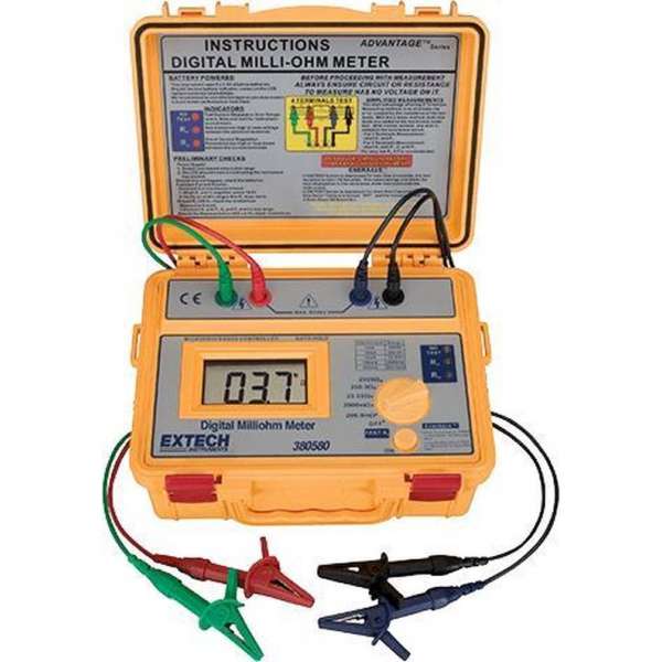 EXTECH 380580: Milliohm  meter op batterijen