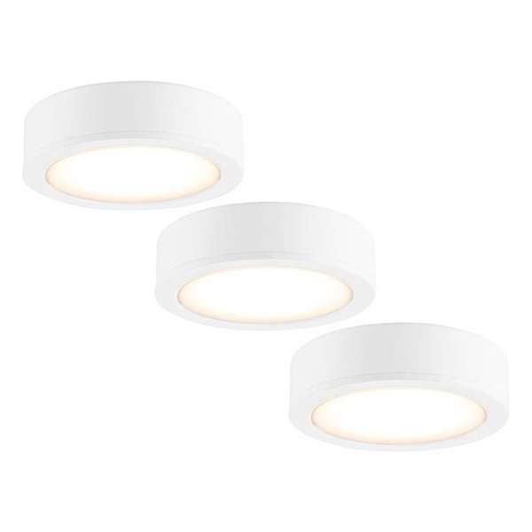 Keukenspot LED - set van 3 - 270 lm - IP20 - wit 3 x 270 lumen - wit