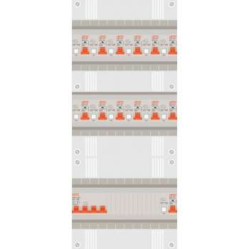 3 fase groepenkast met 13 aardlekautomaten