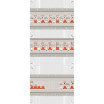 3 fase groepenkast met 14 aardlekautomaten