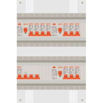 3 fase groepenkast met 10 licht groepen