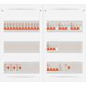 3 fase bedrijfsverdeler 40A met 12 licht groepen en 4 krachtgroepen