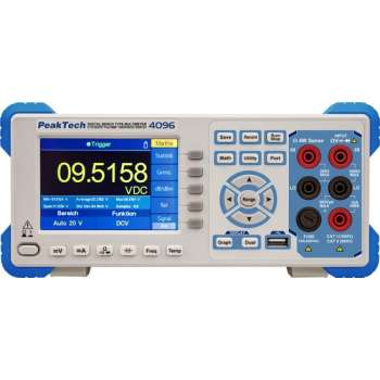 PeakTech 4096 Grafische bankmultimeter ~ 200.000 tellingen ~ met TFT, datalogger, RS-232, LAN, USB