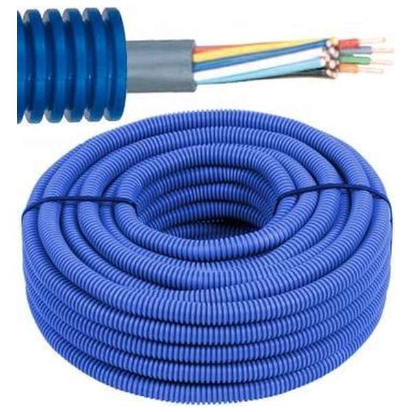 Flexibele voorbedrade buis met SVV kabel - 4 x 0,8mm² Ø 16mm, 100 meter - FLEX FESVV4