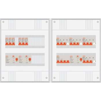 3 fase groepenkast met 6 licht groepen en 4 krachtgroepen