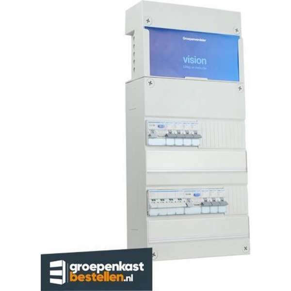 Hager groepenkast 3 fase met 7 groepen en afmetingen 400x220 mm