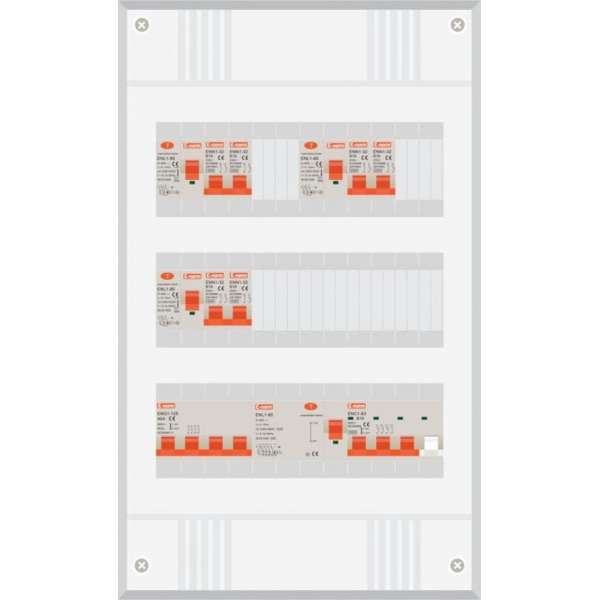 3 fase groepenkast met 6 licht groepen en 1 krachtgroep