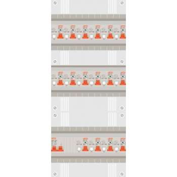 1 fase groepenkast met 16 aardlekautomaten