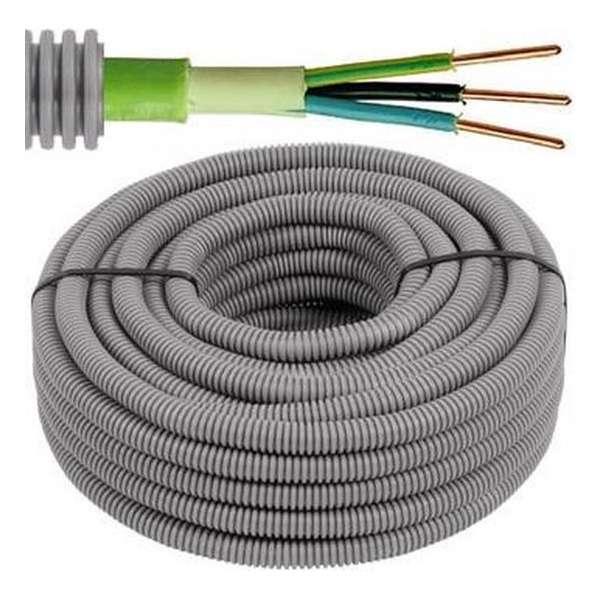 Flexibele voorbedrade buis met XGB kabel - 3G1,5mm² Ø 20mm, 100 meter - FLEX FZXGB315