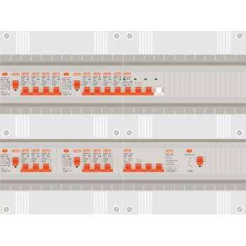 3 fase groepenkast met 14 licht groepen en 1 krachtgroep